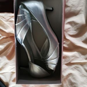 Silver dress shoes